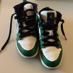 Jordan Kids Shoes Green and White
